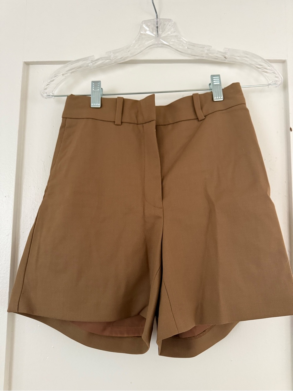 Babaton Caramel Tailored High-Rise Shorts